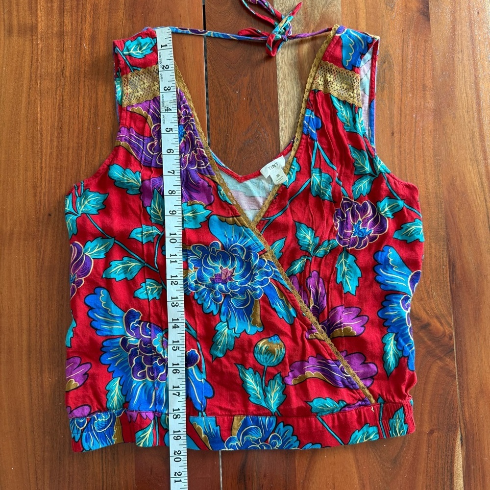Tiny for Anthropologie Floral V-Neck Sleeveless Top - Picture 11 of 14